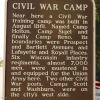 CIVIL WAR CAMP MEMORIAL MARKER