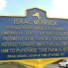 ISAAC MERRICK REVOLUTIONARY SOLDIER WAR MEMORIAL MARKER