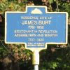 JAMES BURT REVOLUTIONARY WAR MEMORIAL MARKER