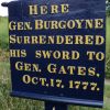 GEN. BURGOYNE SURRENDERED HIS SWORD WAR MEMORIAL MARKER
