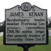 JAMES KENAN REVOLUTIONARY WAR MEMORIAL MARKER