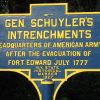 GEN. SCHUYLER'S INTRENCHMENTS REVOLUTIONARY WAR MEMORIAL MARKER