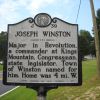 JOSEPH WINSTON REVOLUTIONARY SOLDIER MEMORIAL MARKER