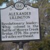 ALEXANDER LILLINGTON REVOLUTIONARY WAR MEMORIAL MARKER