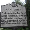 CANE CREEK REVOLUTIONARY WAR MEMORIAL MARKER