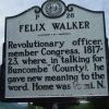 FELIX WALKER REVOLUTIONARY WAR SOLDIER MEMORIAL MARKER