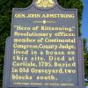 GEN. JOHN ARMSTRONG REVOLUTIONARY SOLDIER MEMORIAL MARKER