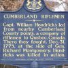 CUMBERLAND RIFLEMEN REVOLUTIONARY WAR MEMORIAL MARKER