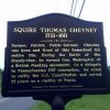 SQUIRE THOMAS CHEYNEY REVOLUTIONARY WAR MEMORIAL MARKER