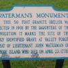 WATERMAN'S MONUMENT PLAQUE