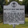 BATTLE OF GREAT CANE BRAKE WAR MEMORIAL MARKER