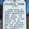 COLONIAL HOME 1777 REVOLUTIONARY WAR MEMORIAL MARKER