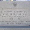 GRAYSON COUNTY WORLD WAR I MEMORIAL
