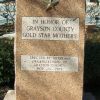 GRAYSON COUNTY GOLD STAR MOTHERS MEMORIAL